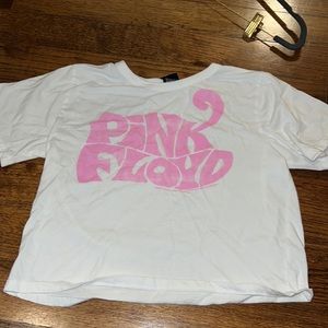 White Pink Floyd tshirt (pink letters)